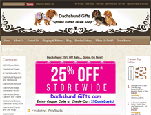 Tablet Screenshot of dachshundgifts.com
